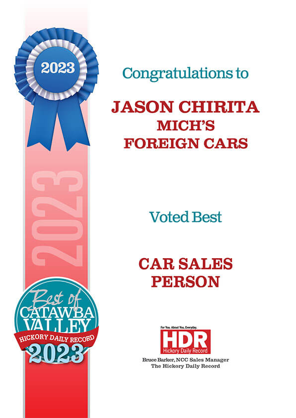 Michs Foreign Cars Award